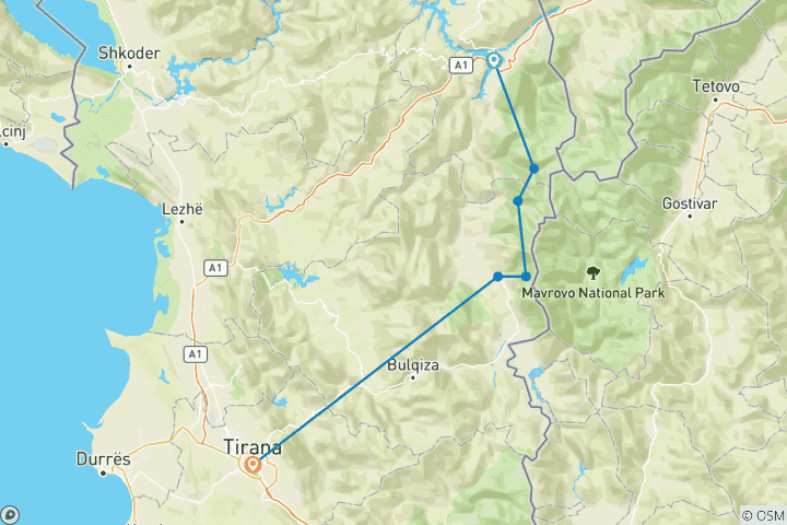 Karte von High Scardus Trail (8 Tage)