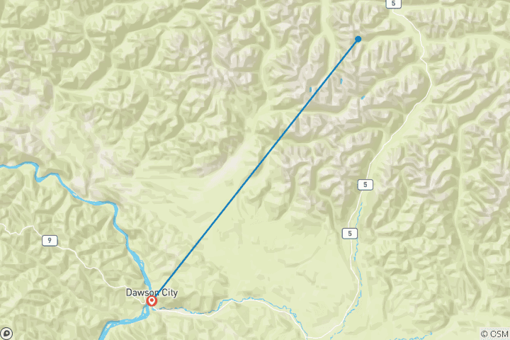 Carte du circuit Patagonie canadienne - Trekking Tombstone Mountain (8 jours)