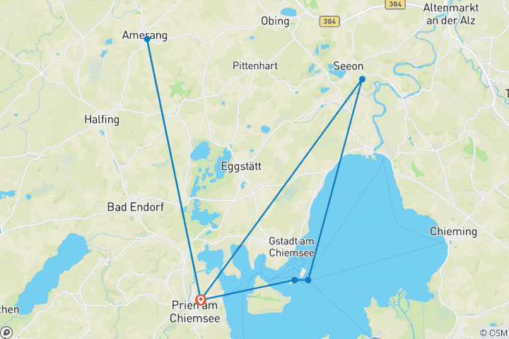 Kaart van Chiemsee Sternfahrt - Hotel Reinhart - 7 dagen