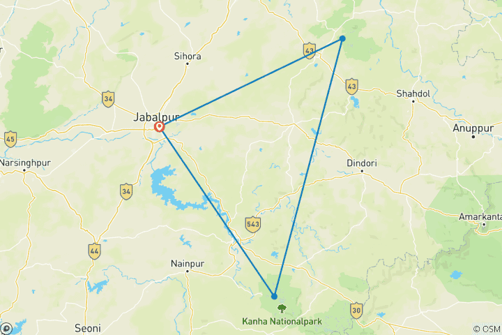 Karte von MP Wildlife Tour