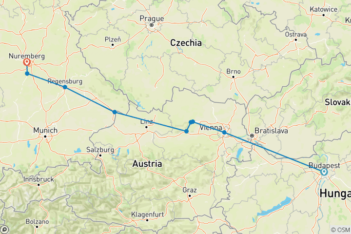 Mapa de Navidad en el Danubio Azul Discovery 2026