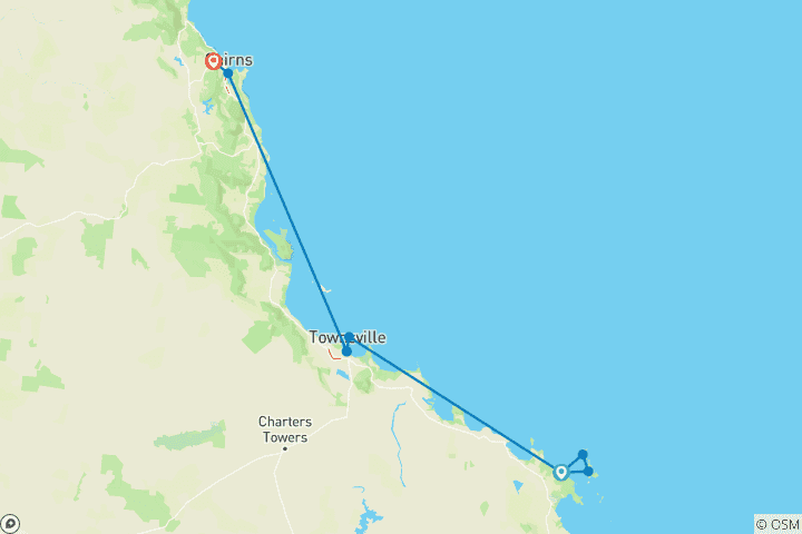 Carte du circuit Australie : Aventure dans le nord du Queensland (avec navigation)