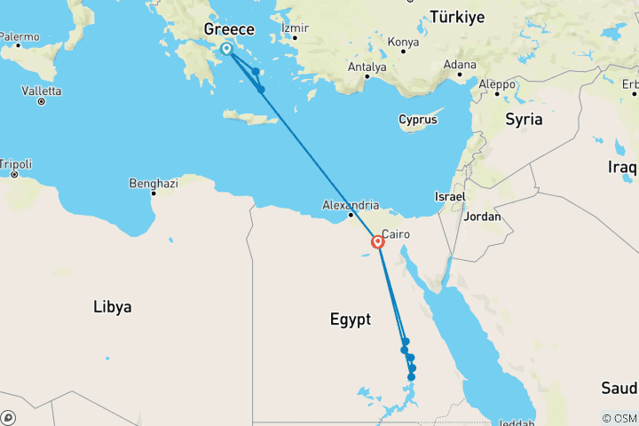 Map of Greece & Egypt