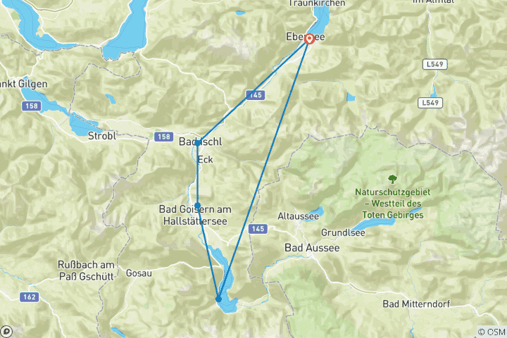 Carte du circuit Du sel à la saumure - sur les traces des mineurs (5 jours)