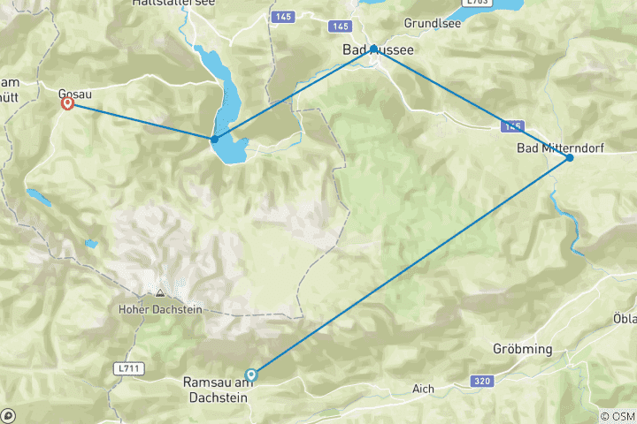 Carte du circuit Circuit du Dachstein pour les explorateurs (7 jours)