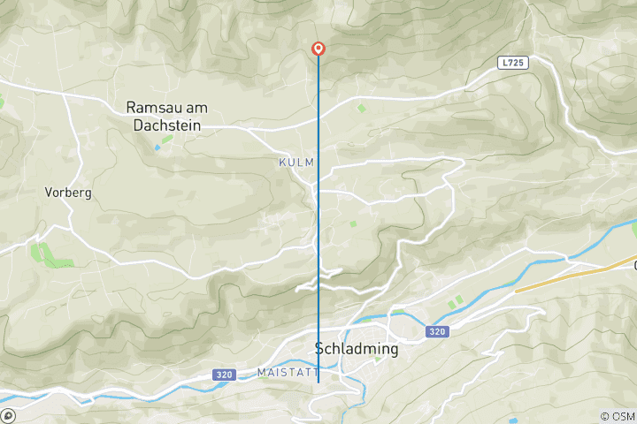 Carte du circuit Circuit du Dachstein - Spécial carte d'été - 6 jours / 5 nuits - Randonnée sans bagages ! (6 jours)