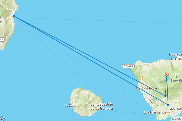 Map of Tenerife and La Palma - Two Pearls in the Atlantic (8 days)