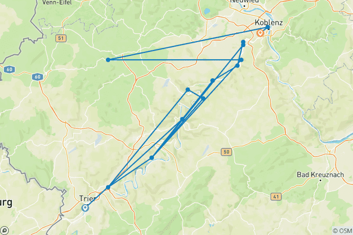 Map of Best of Moselsteig 10 Tage (10 Tage)