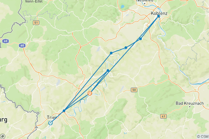 Map of Best of Moselsteig 8 Tage (8 Tage)