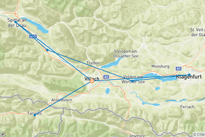Karte von Alpe-Adria Sternfahrt (7 Tage)