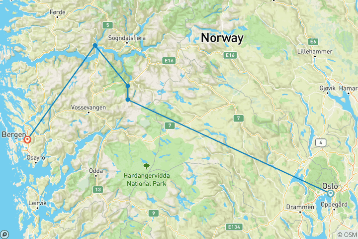 Mapa de Aventura mágica en los fiordos