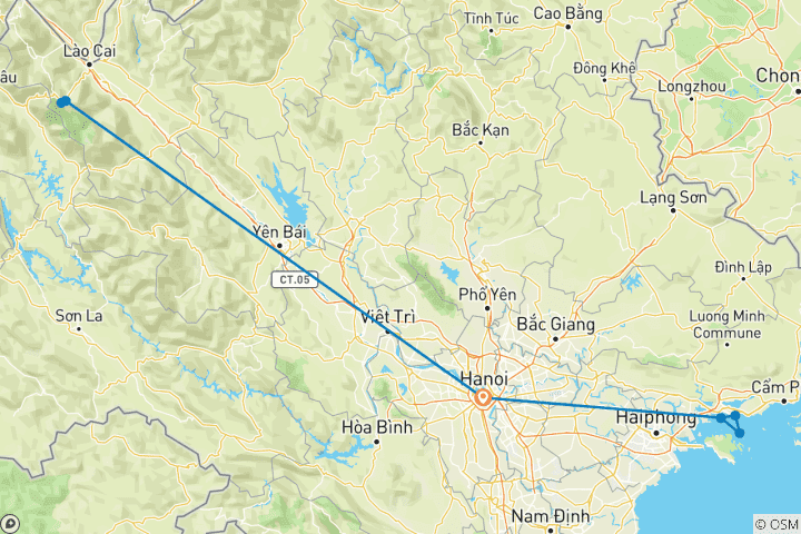 Carte du circuit Impressionnante Hanoi 5 jours 4 nuits (Hanoi, Sapa, Baie d'Ha Long)