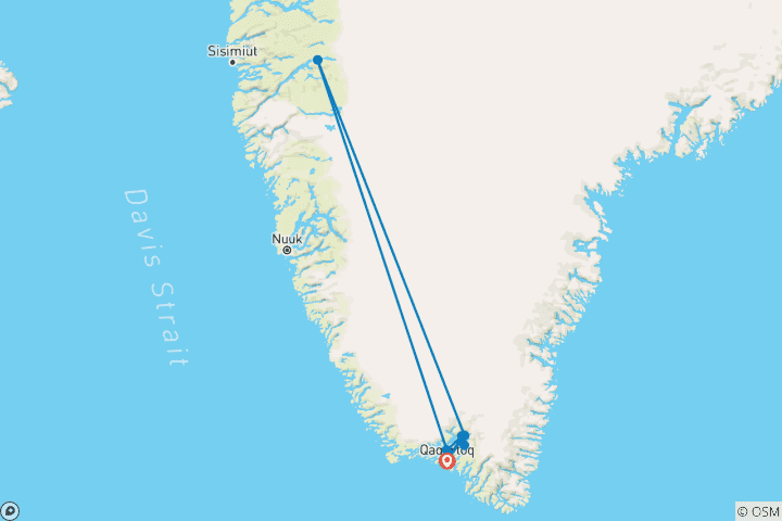 Map of Between Icebergs and Glaciers