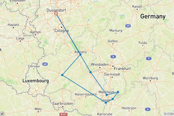 Karte von MS SE-Manon - Silvesterkreuzfahrt durch Holland & Belgien (7 Tage)