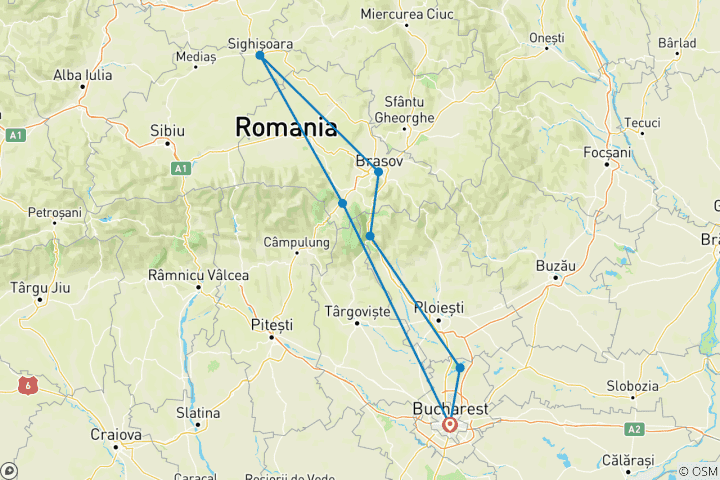 Mapa de Visita privada y relajada de Halloween que incluye el Gran Baile de Drácula y la fiesta de Halloween en el Castillo de Bran