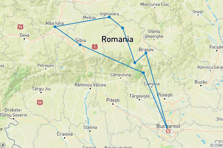 Carte du circuit La Transylvanie médiévale en 3 jours