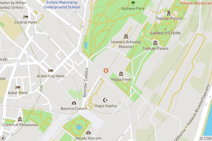 Carte du circuit 4 jours à Istanbul