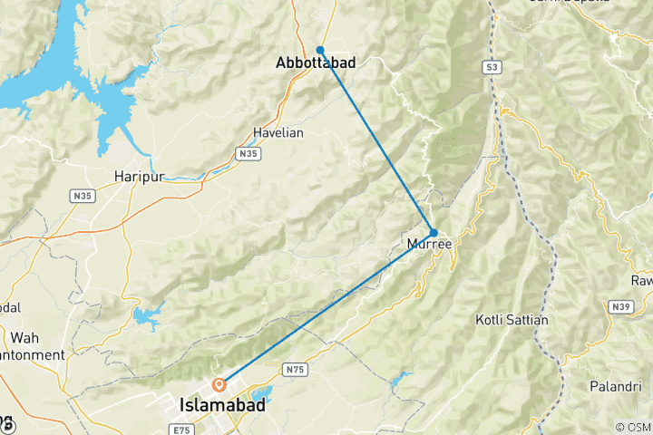 Map of Explore Islamabad , Murree & Nathiagali
