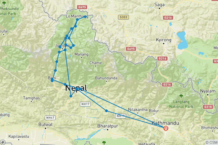 Carte du circuit Upper Mustang Motor Bike
