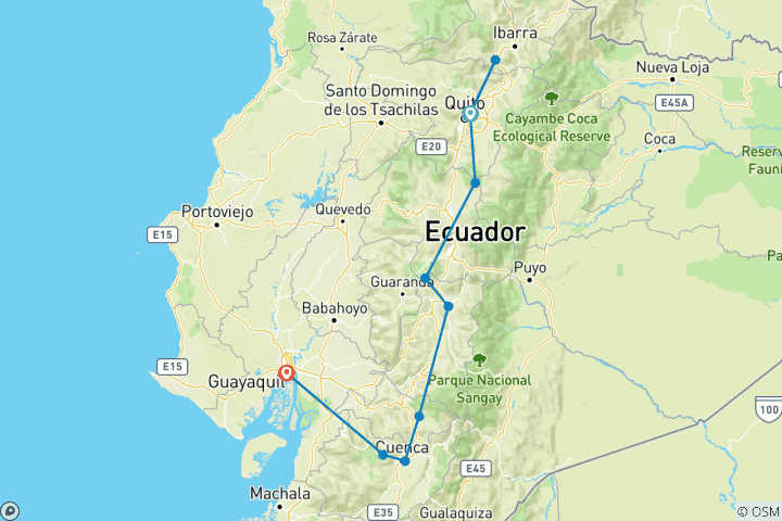 Map of Höhepunkte Ecuadors