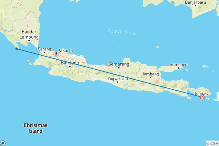 Carte du circuit Jardins sacrés de Bali : Une découverte de 8 jours - Circuit privé