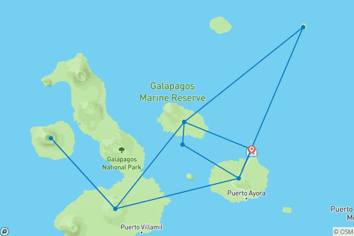 Mapa de Nemo III Catamarán de Primera Clase 8 Días