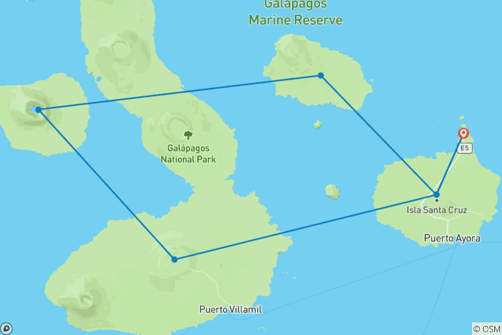 Mapa de Catamarán Nemo II 5 Días