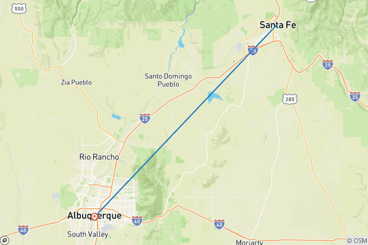 Carte du circuit Albuquerque Balloon Fiesta 2026 - Visites guidées de prestige