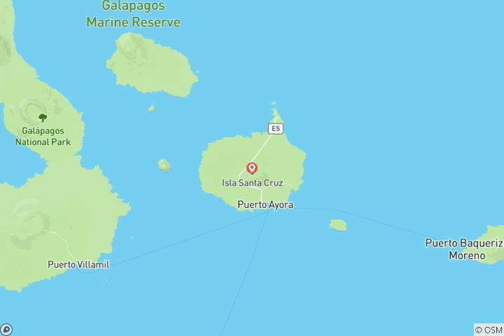 Map of 5 Day Galapagos Wildlife Discovery: 2 Uninhabited Islands