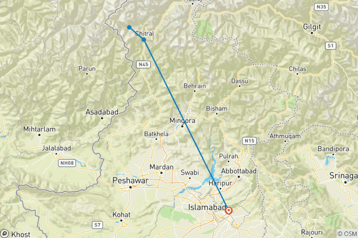Carte du circuit Circuit à Chitral