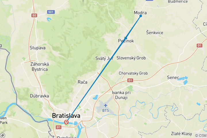 Karte von Maßgeschneiderte 4 Tage Best Slovakia Family täglicher von & privater Reiseführer