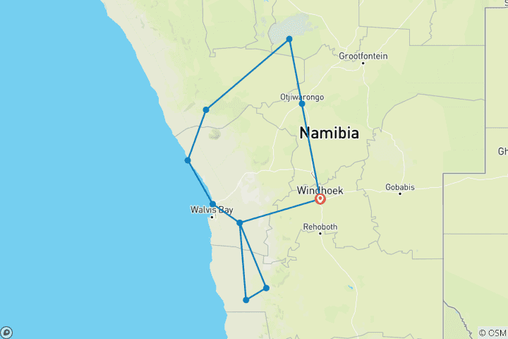 Karte von Mit der Familie ins Land der roten Dünen
