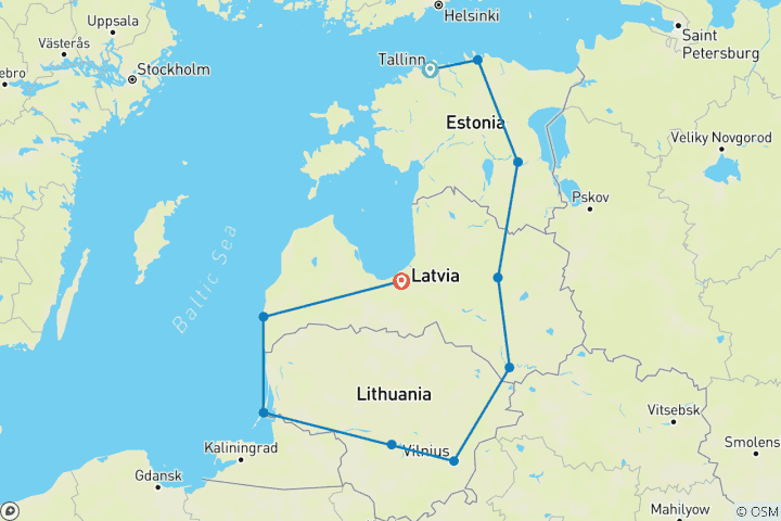 Karte von Ostsee-Abenteuer - 14 Tage