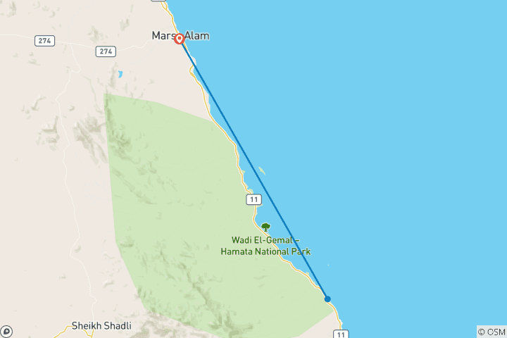 Carte du circuit Excursion d'une journée avec plongée en apnée sur l'île de Giftun