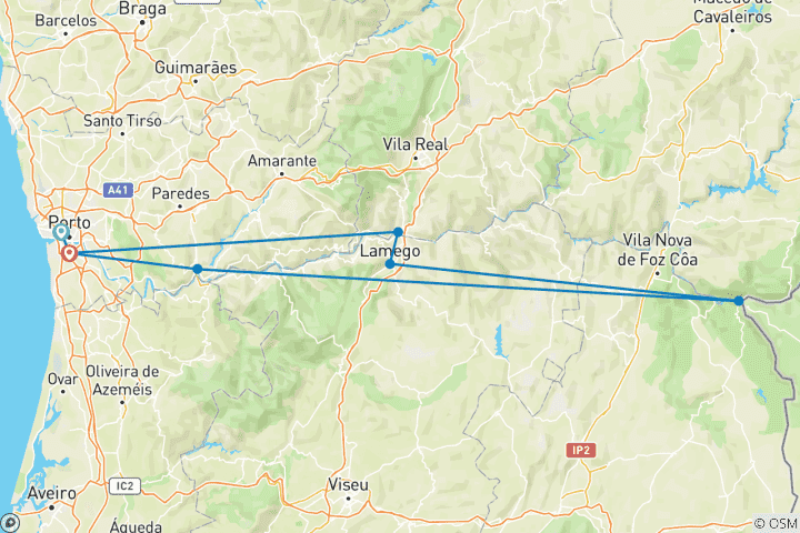 Map of Best of Porto with a Luxury Douro Cruise - 6 nights
