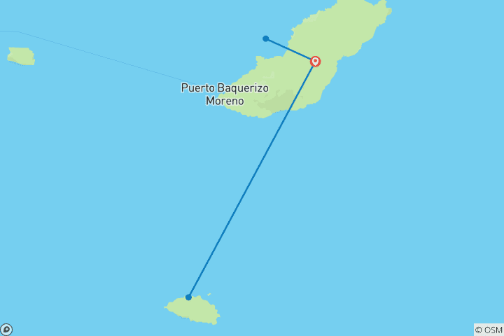 Carte du circuit 5 jours à San Cristóbal, aux Galápagos : l'île Española, la faune sauvage et Kicker Rock