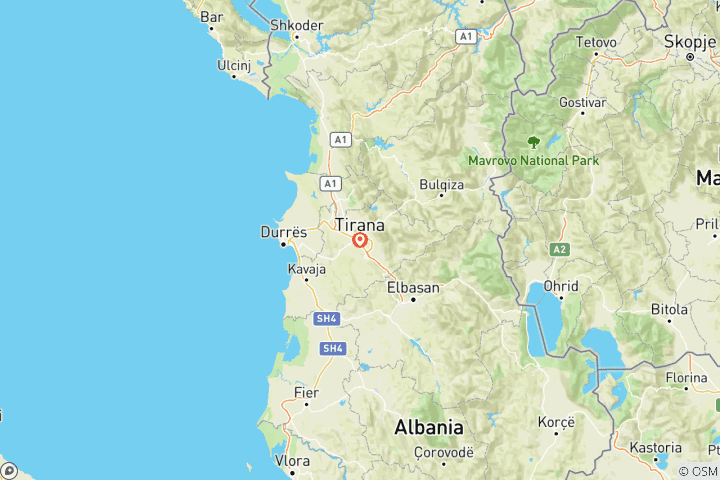 Carte du circuit Tirana : Tour de dégustation de vins - Découvrez les saveurs de l'Albanie