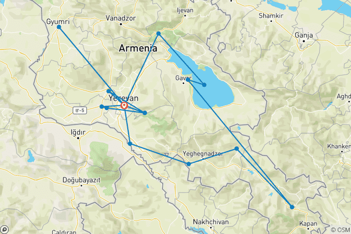 Karte von Armenien Privatreise