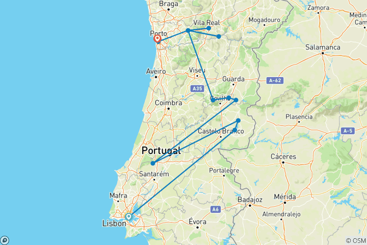 Map of Geluxe: Portugal: Village Walks & the Douro Valley