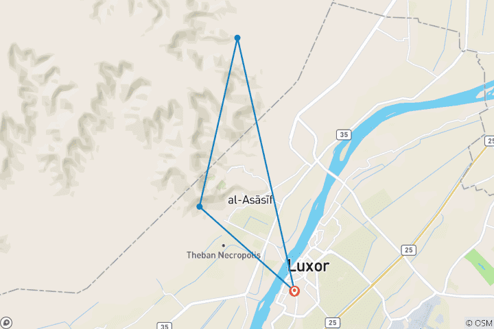 Carte du circuit Visite guidée privée au temple de Habou, à la vallée des reines et à Deir El Madina