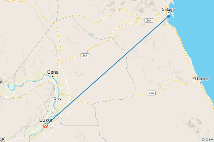 Kaart van Snorkeltrip naar Utopia eilandagenin Safaga vanuit Luxor