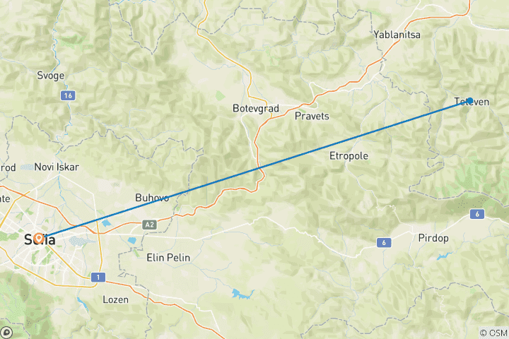 Map of High Balkan Trail Ride