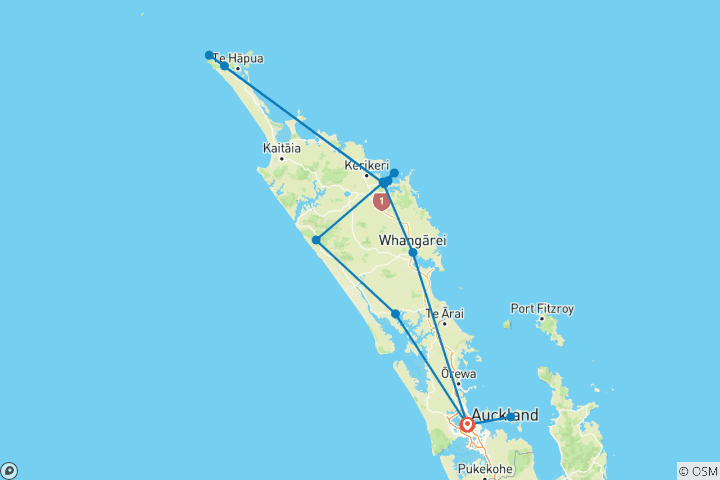 Carte du circuit Explorateur de la baie des Îles