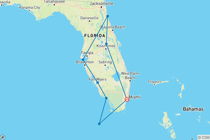 Carte du circuit Floride Sunshine State