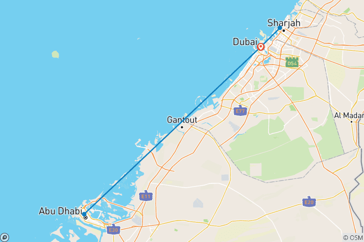 Carte du circuit Émirats arabes unis - VALUE PACKAGE : Dubaï en 7 nuits