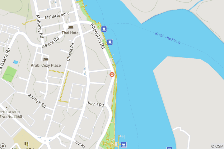 Kaart van 7 Dagen in Thailand Geniet van de mooiste bezienswaardigheden op het eiland Krabi.