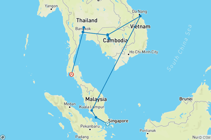 Mapa de Grandes ciudades, templos y vibras isleñas en 5 países