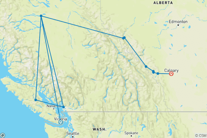 Karte von Weihnachten in den Rocky Mountains
