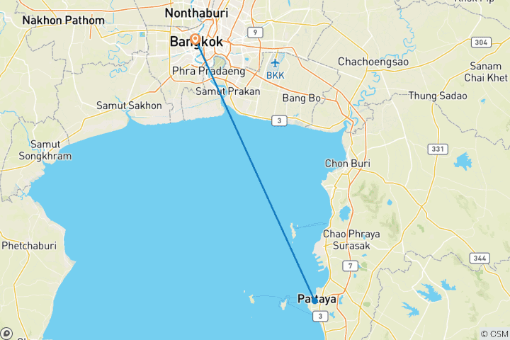 Map of 6 Days Thailand: Secrets around Bangkok (private guide & driver)