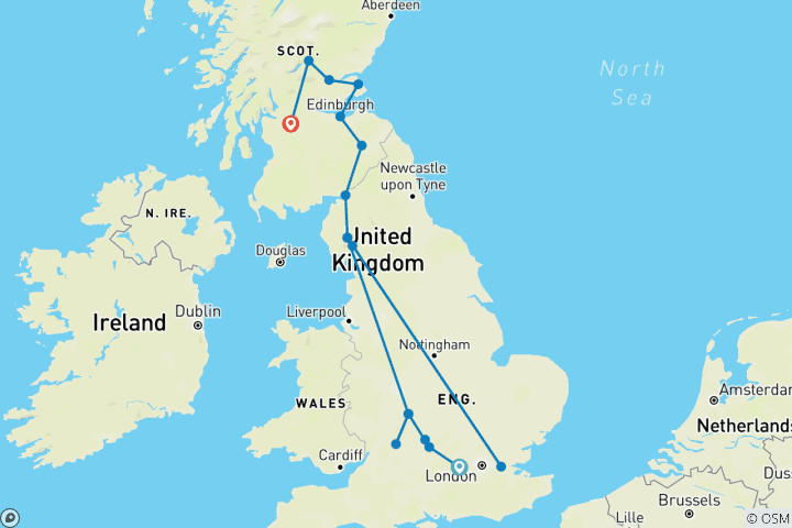 Map of Extraordinary England and Scotland